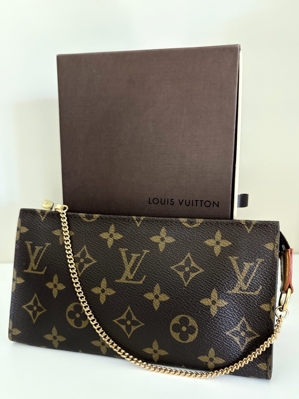LOUIS VUITTON Monogram Bucket Accessory Pouch GM - Authentic